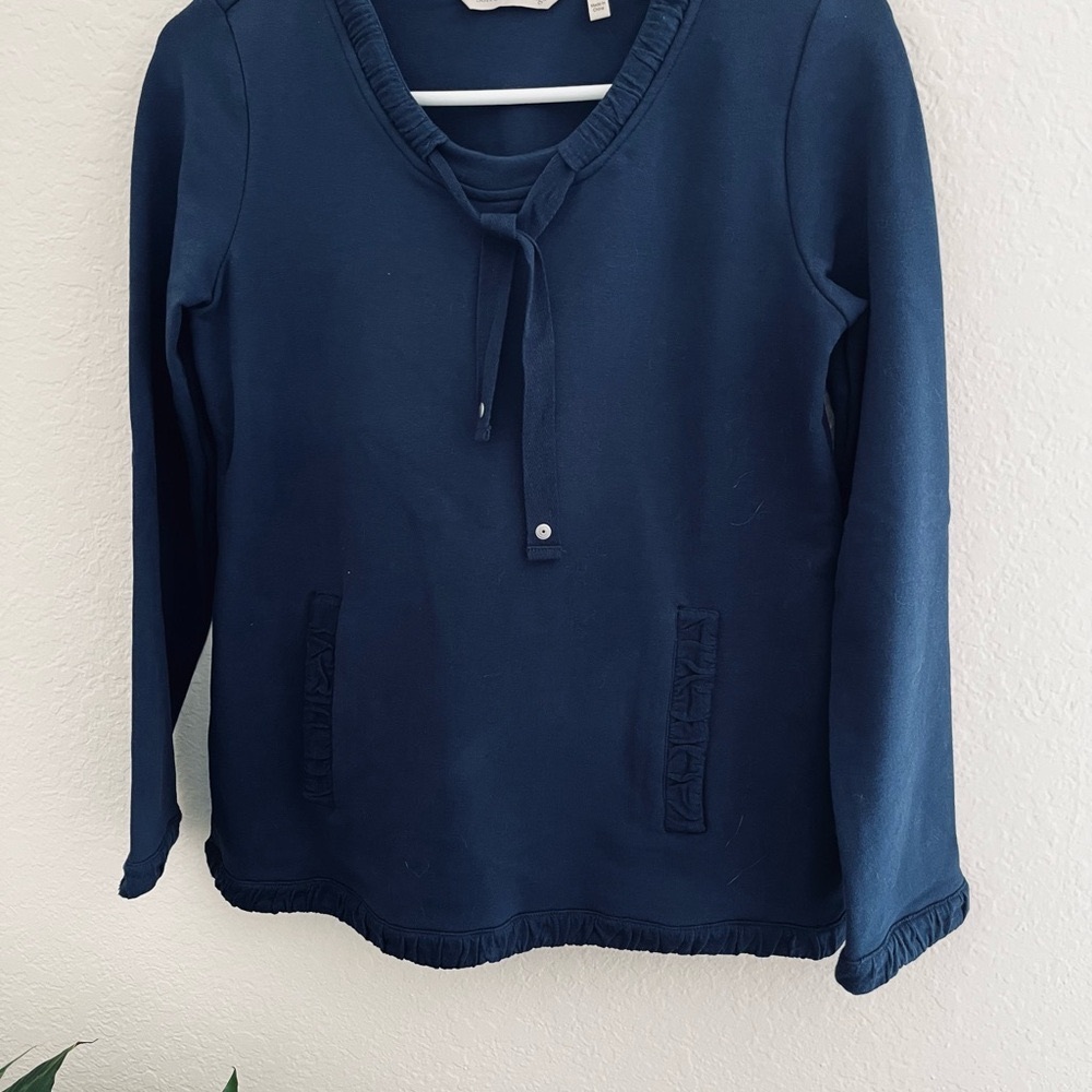 Soft Surroundings Navy Blue Sweatshirt